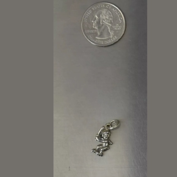 Lil Baseball Player Sterling Charm - Picture 4 of 6